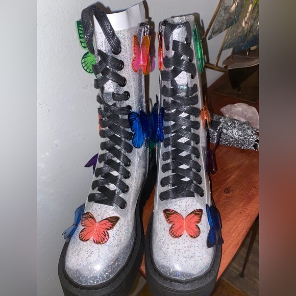 Dollskill Terrarium ButterFly Rave Boots - Picture 5 of 6
